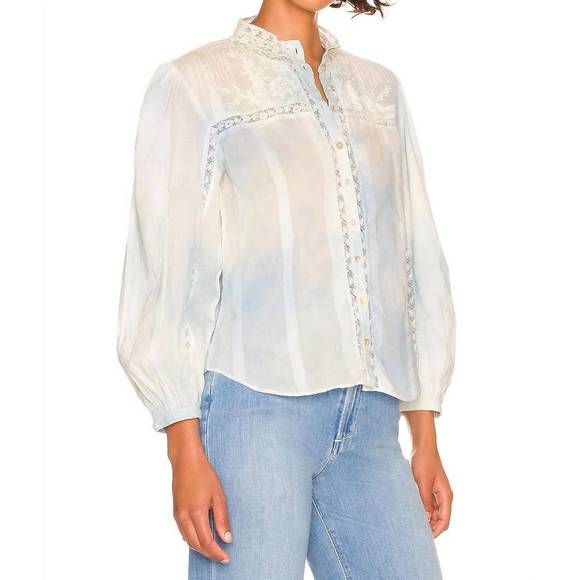 NEW LOVESHACKFANCY ronda top in lily pond hand dye - Picture 5 of 7